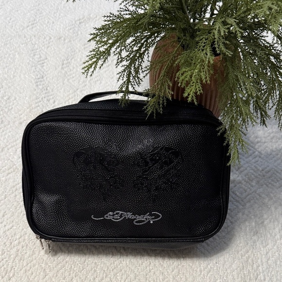 Ed Hardy Handbags - NWOT Ed Hardy Black Travel Pouch